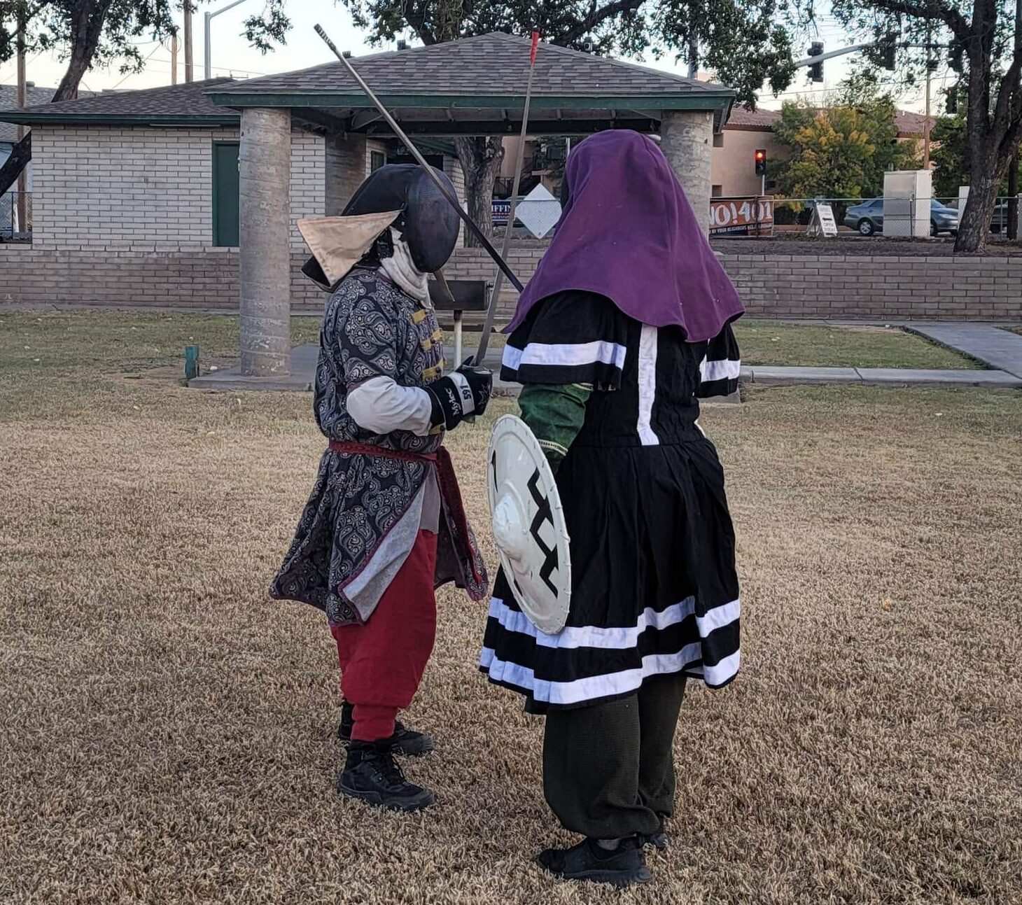 Two fighters getting ready to duel in Rapier